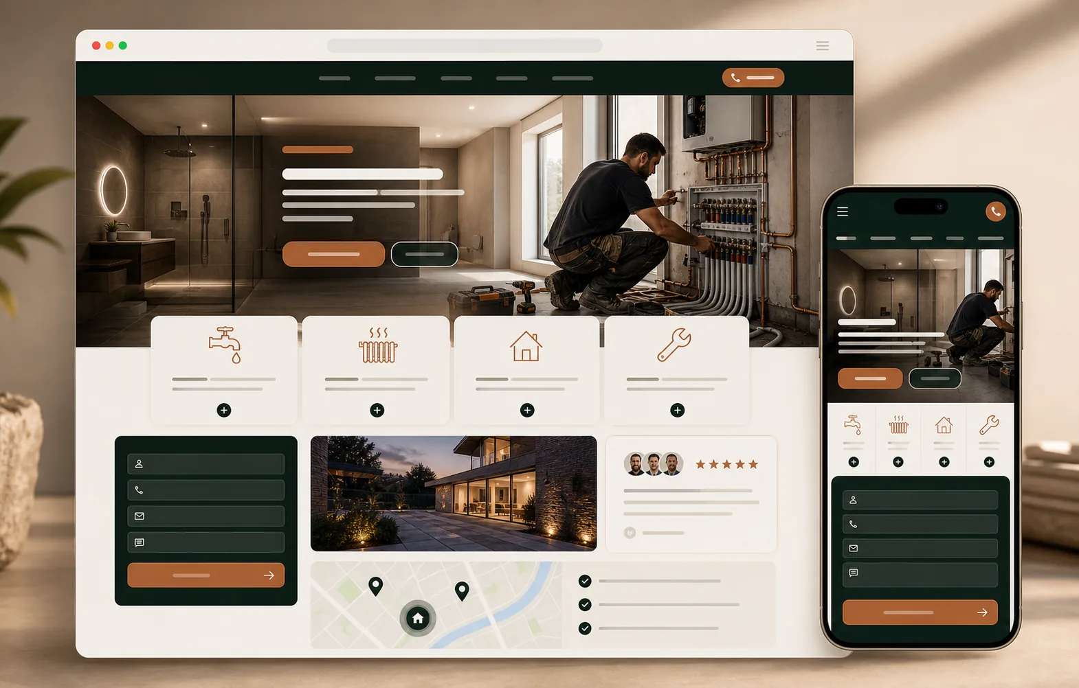 Site premium Frayor pour un artisan : services, devis, avis et version mobile